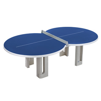 Table Ping-Pong Béton en 8 Bleue