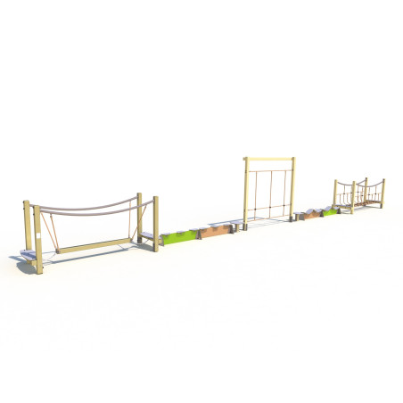 Parcours d'équilibre - Configuration 6 (Bois)