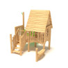 Cabane avec toboggan double Natur'Robinier